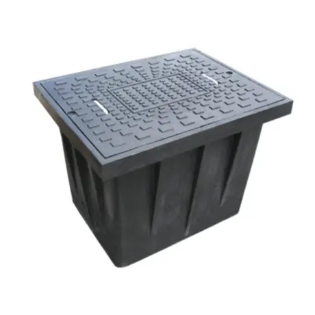 Registro rectangular con tapa de polietileno